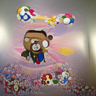 Kanye Bear Graduation in Pop Art Style