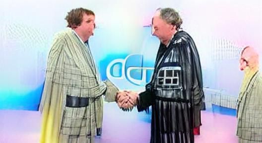 Arthur Dent Meets Darth Vader: Cartoon Encounter
