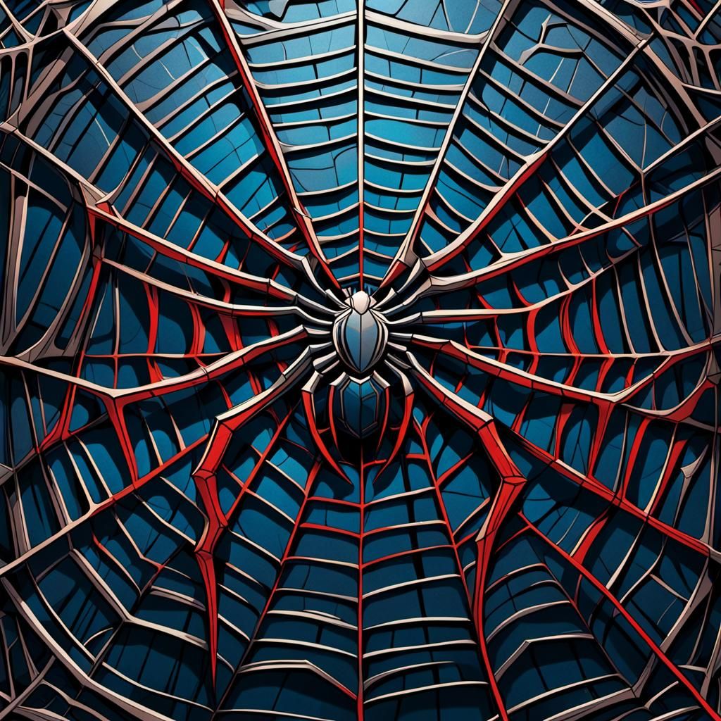 Spider-Man Spiderweb Pattern in Comic Book Style
