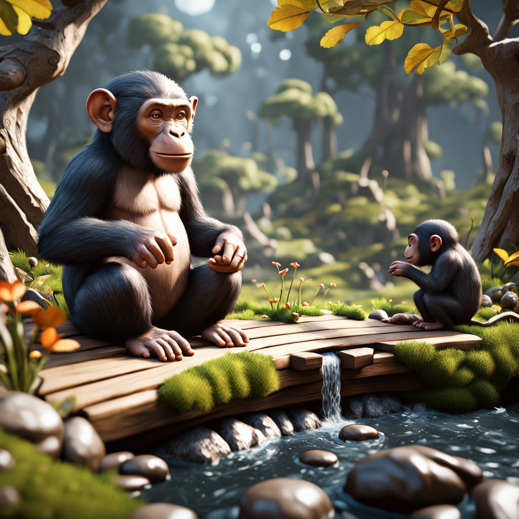 Pencil Tip Transforms into Miniature Forest on Desk