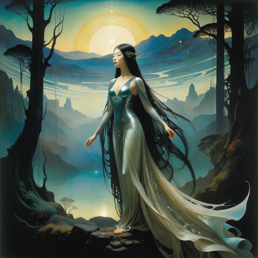 Asian North Star Illuminated by Nacreous Light