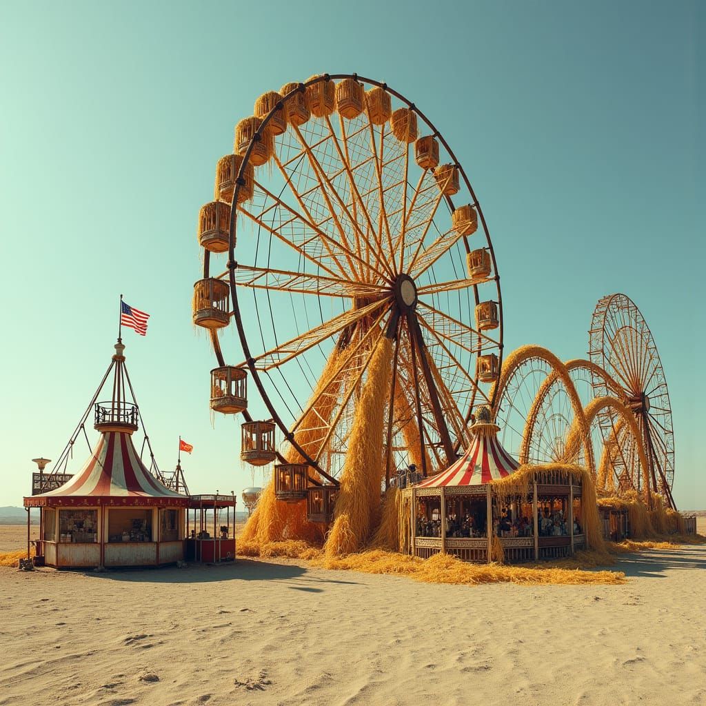 Desert Carnival with Spaghetti Noodle Rides