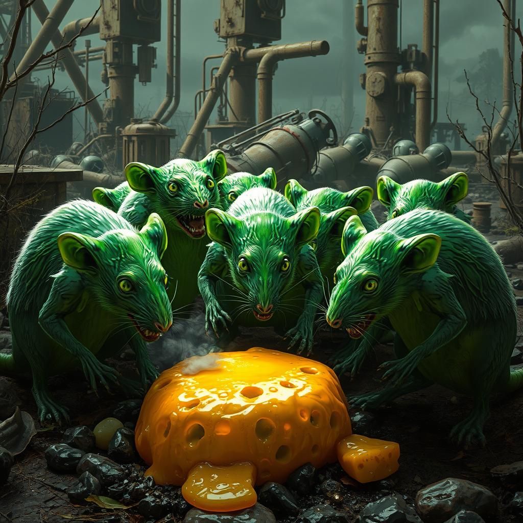 Glowing Mutant Rats in Cyberpunk Pripyat