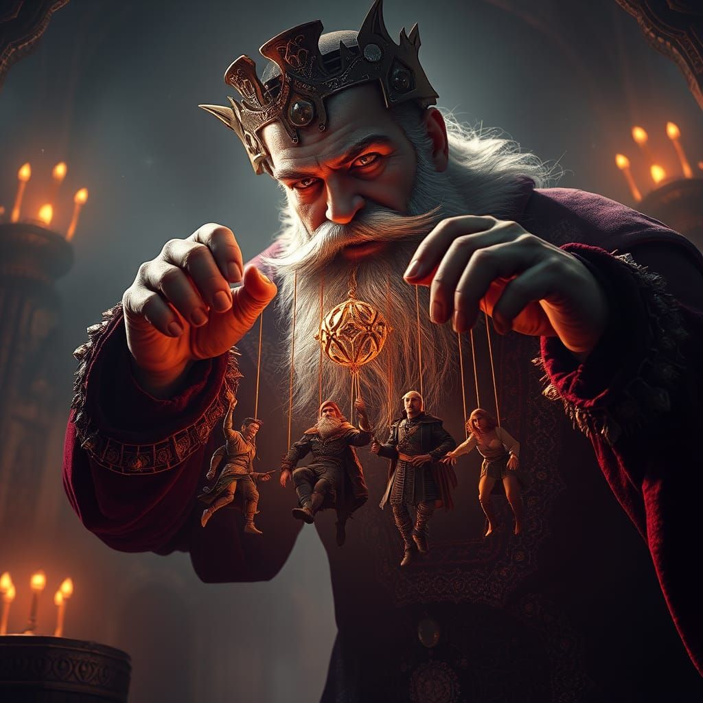 Dungeon Master Pulls Strings in Dark Fantasy Art