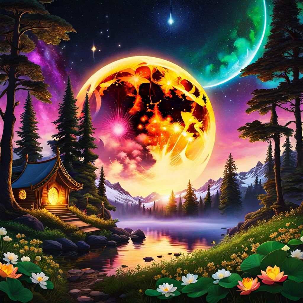 Lucky Tarot Cards in Maximalist Fantasy Style