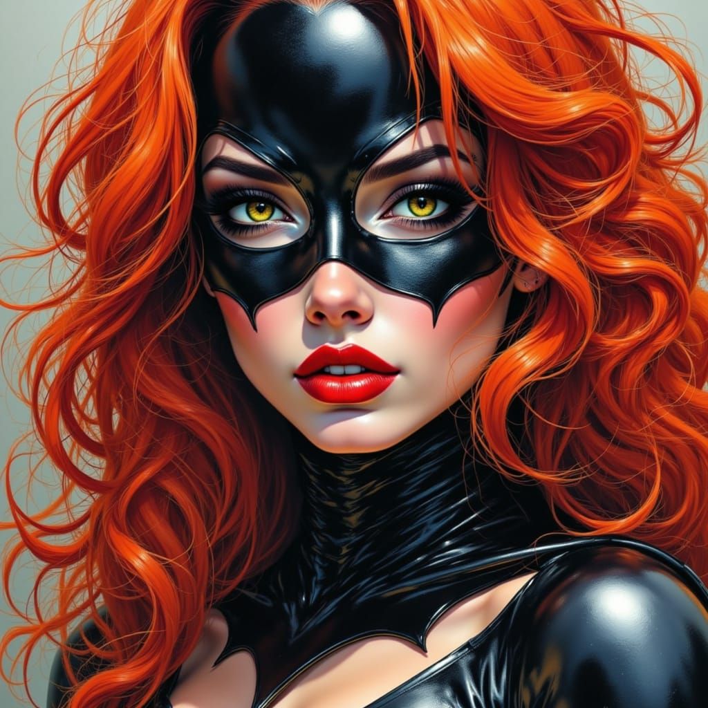 Detailed Portrait of Batgirl by Luis Royo Style