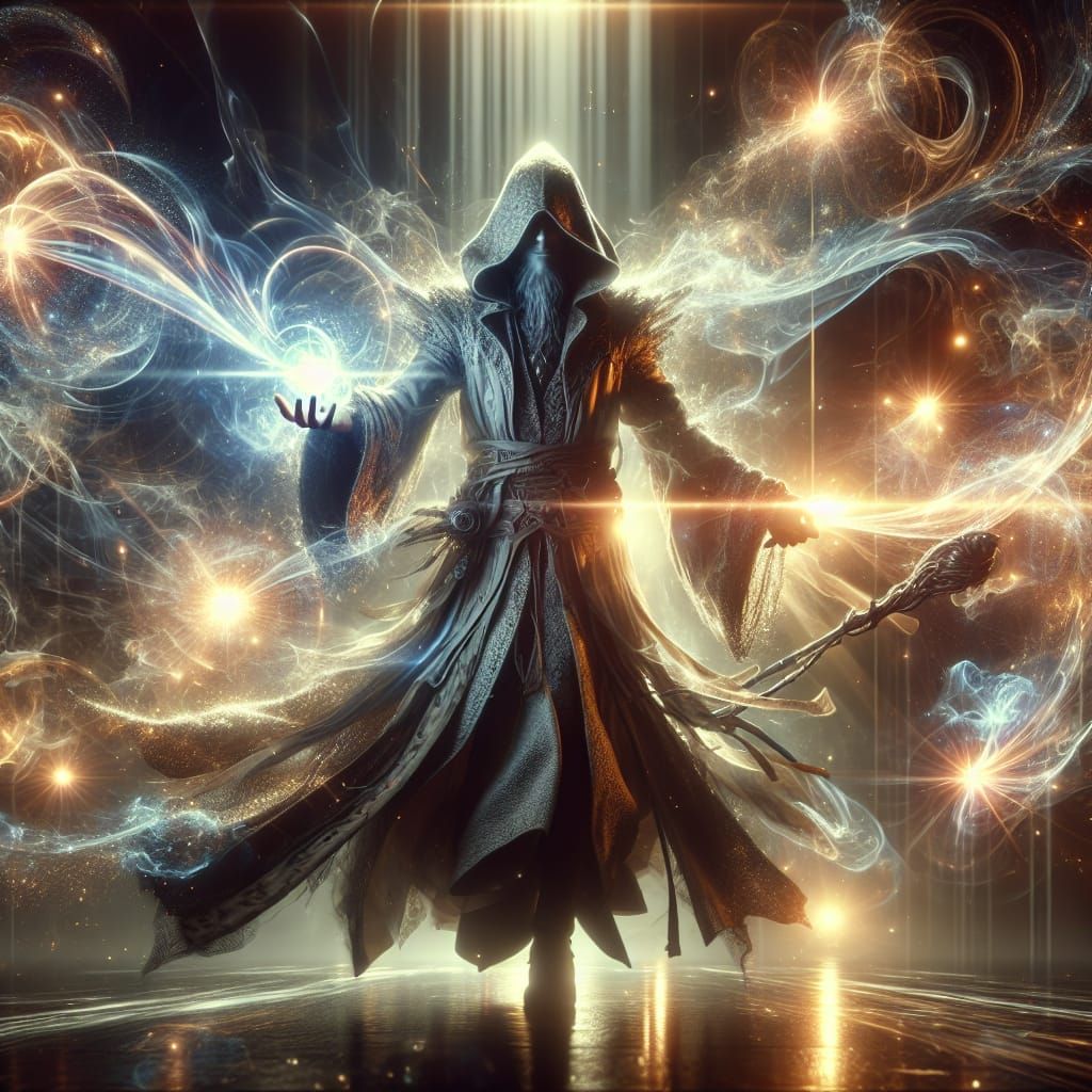 Mystical Spell-Caster Digital Art Masterpiece