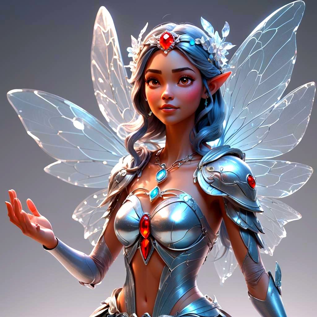 Air Elemental Fairy: 3D Digital Art
