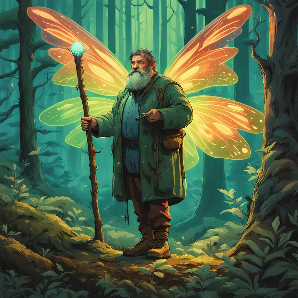 Fairy Brian Blessed in Enchanted Forest