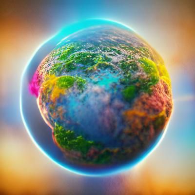Stylized AI Image of Planet Earth