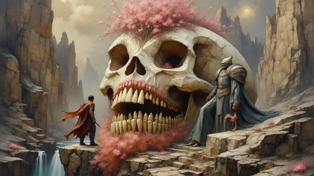 Barbarian Gazes at Skull Mountain City