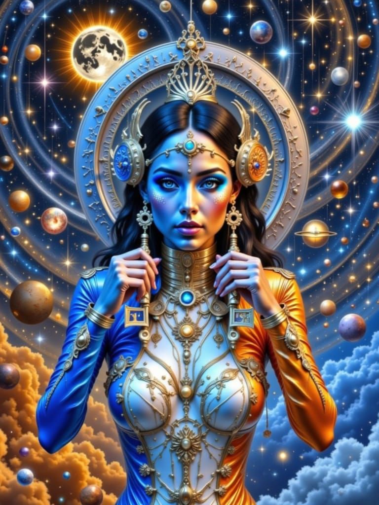 Key Keeper in Astral Landscape, Digital Art