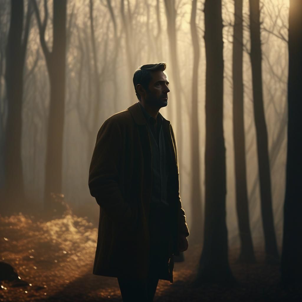 Lucifer Wanders in Moody, Atmospheric Woods