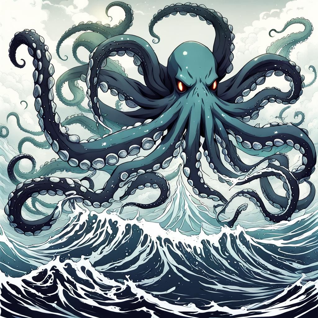 Kraken in Anime Key Visual Style