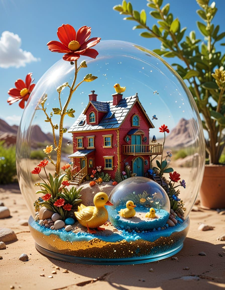 Martian Colony with Futuristic Cities and Alien Crops