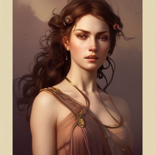 Ariadne Portrait in Ancient Greek Style
