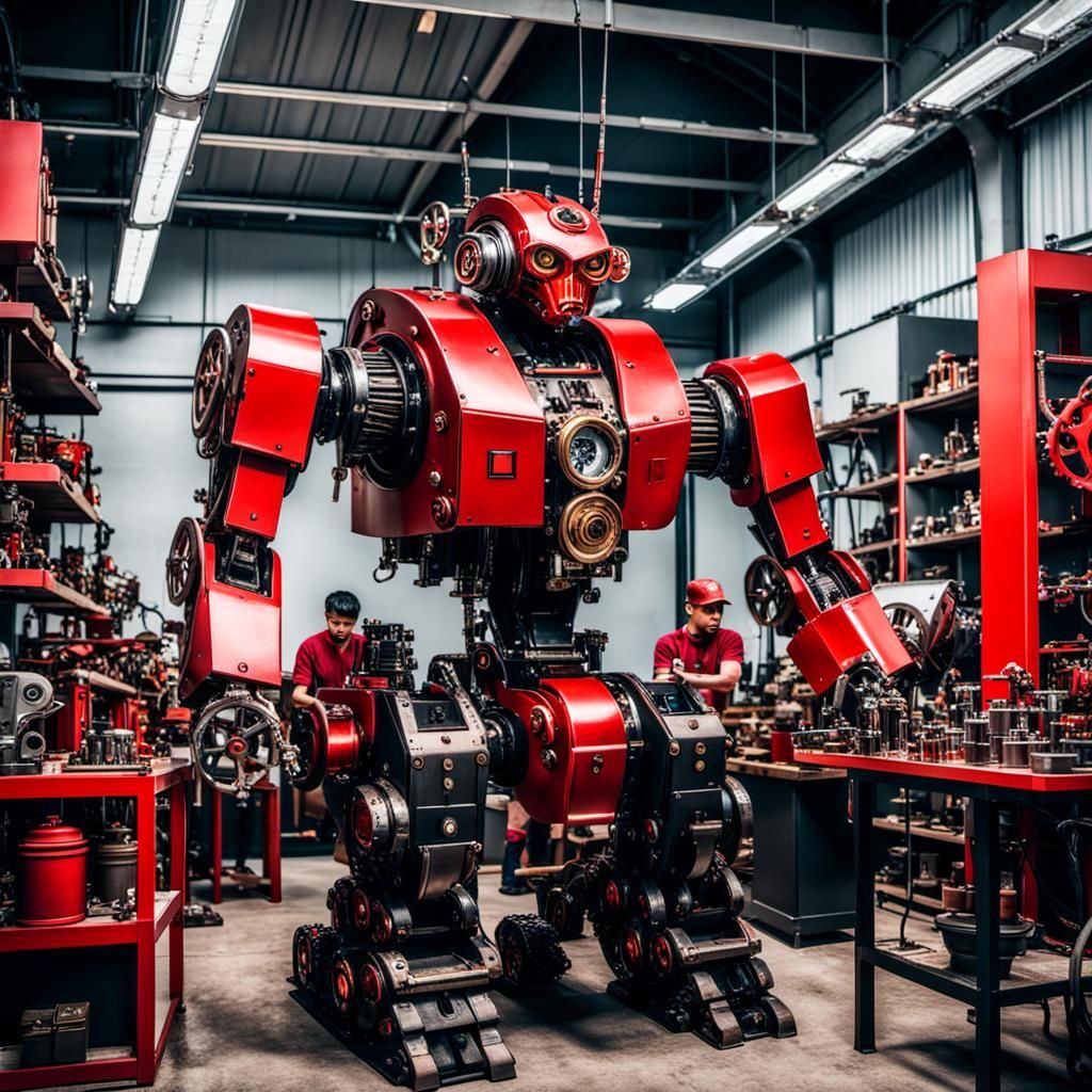 Steampunk Mecha Repair Shop in Singapore