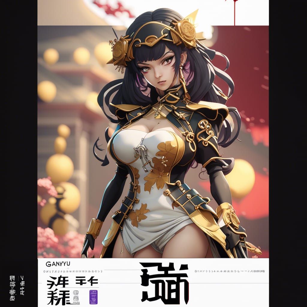 Villainous Anime Waifu in Ganryu Style