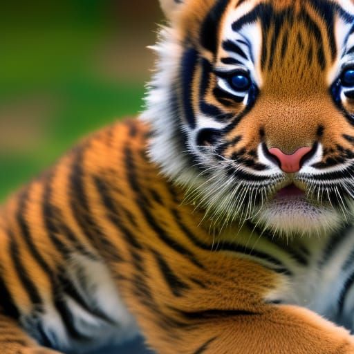 Adorable Baby Tiger Captured in Natural Light