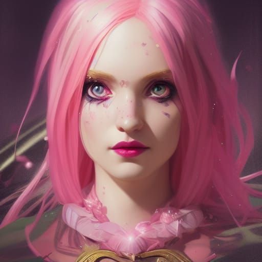 Fairy Goth Elf Portrait in Hyperdetailed Style