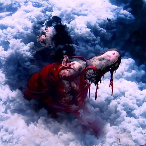Bloodied Flesh Mass Floating in the Sky
