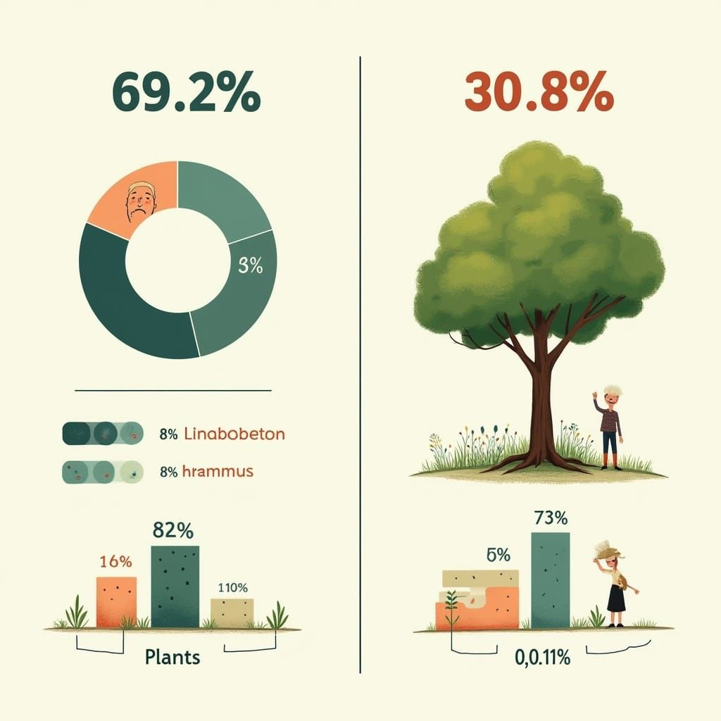 Minimalist Infographic: Tree Conservation and Ecosystem Bala...