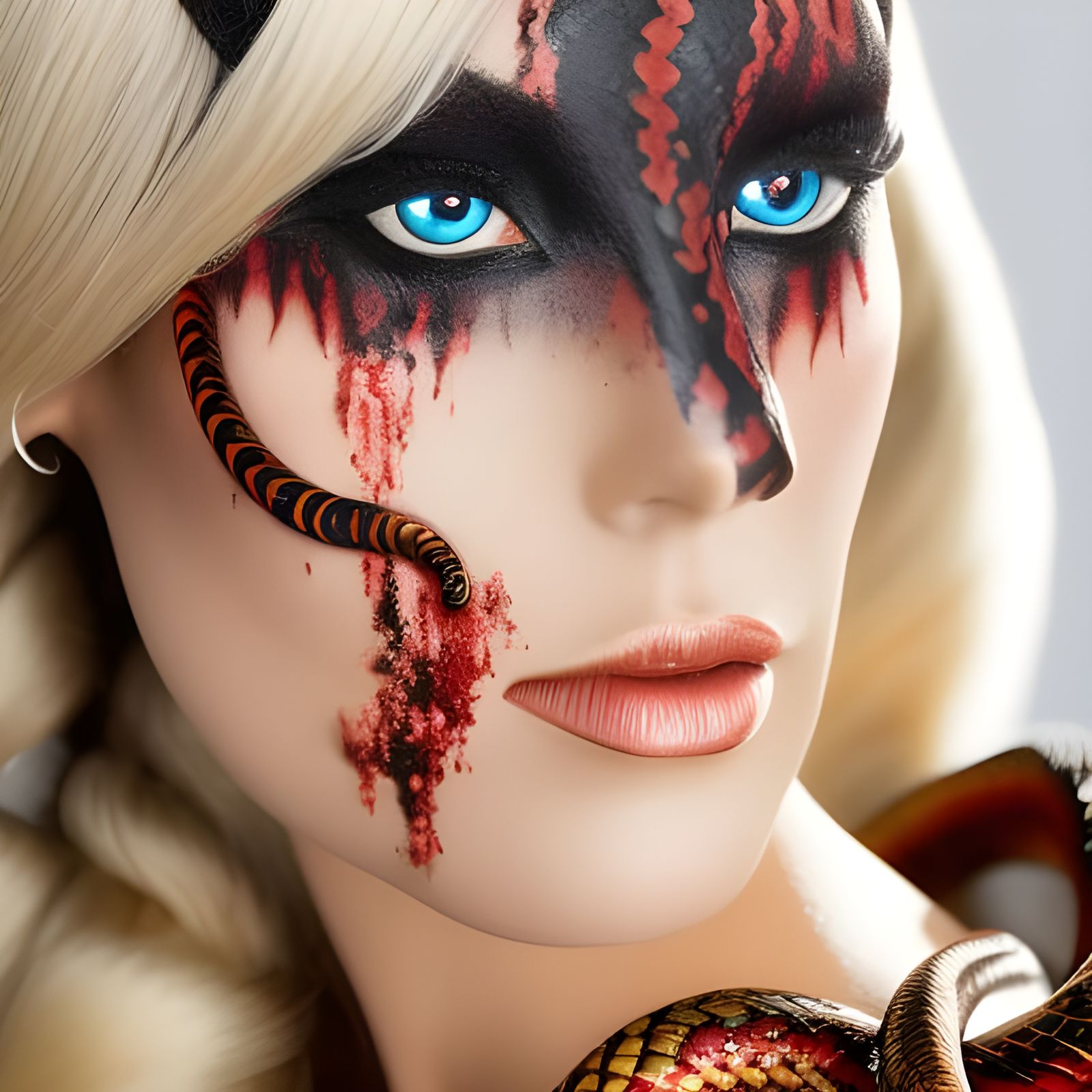 Terrifying Fury Goddess with Snakes and Wings