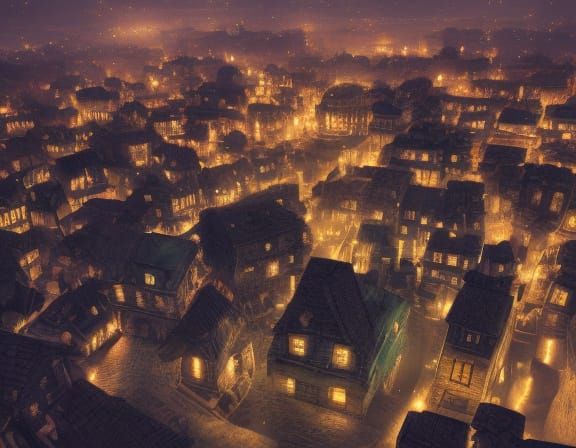 Fantasy Road to a Distant Market Square Amidst the Multivers...