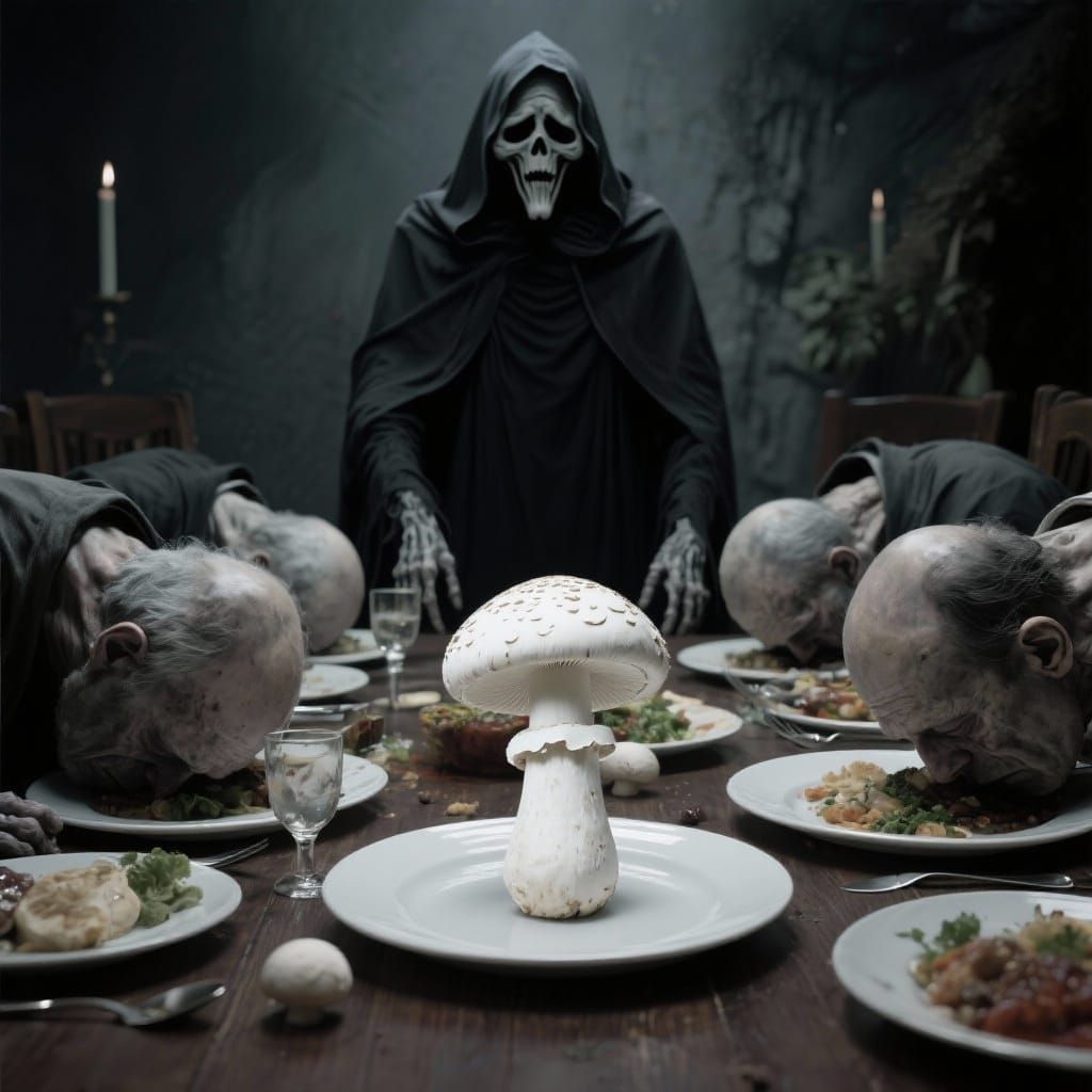 Grim Reaper Serves Deathcap Dinner