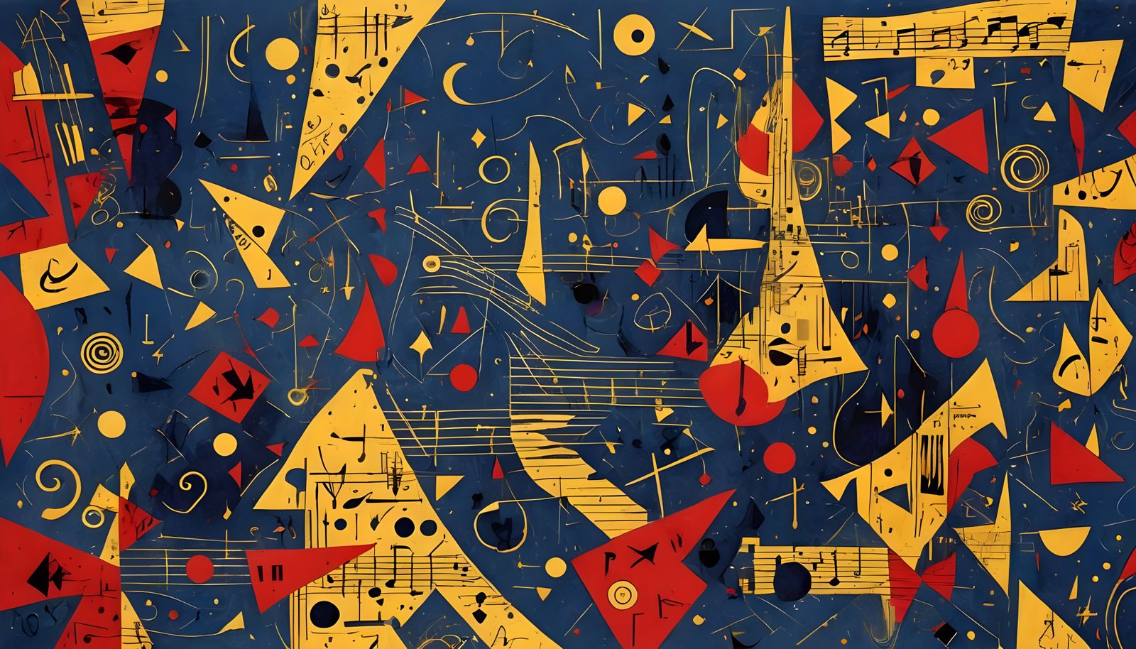 Abstract Geometric Sheet Music Composition