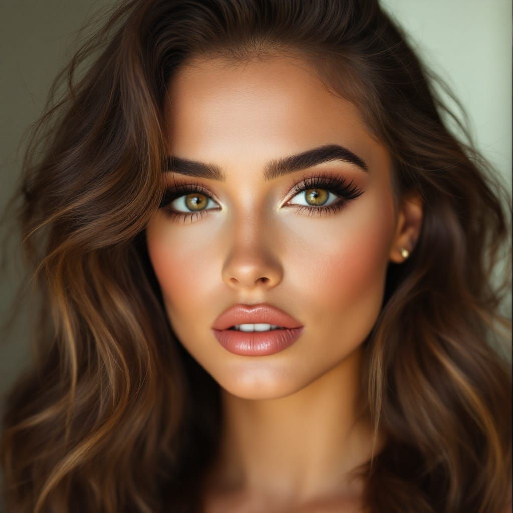 Elegant Portrait with Renaissance and Hollywood Glamour