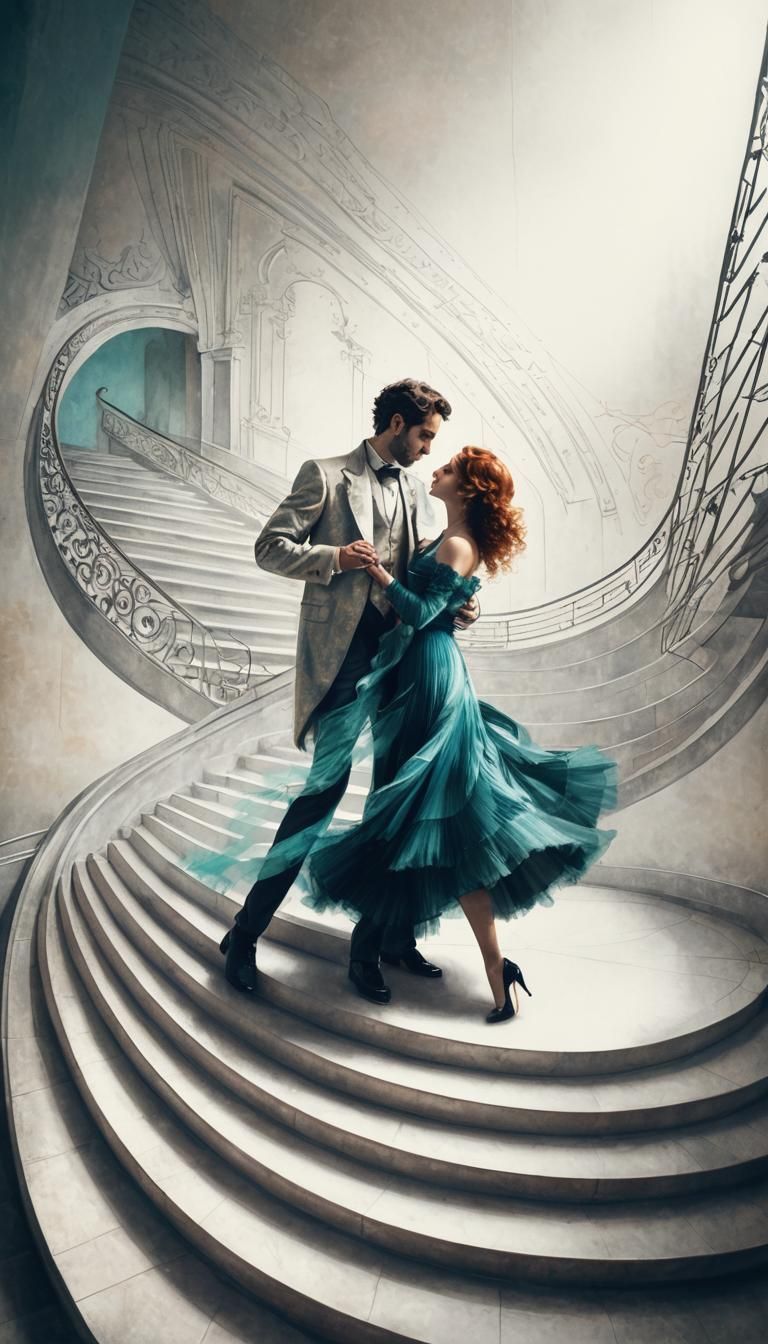 Art Deco Opera House in Klimt's Golden Style