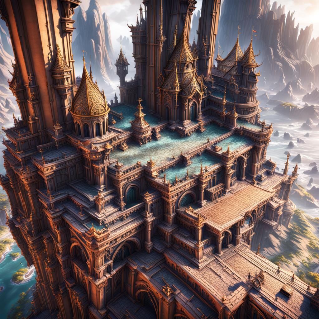 Fantastical Matte Painting in Deep Color, 8k Resolution