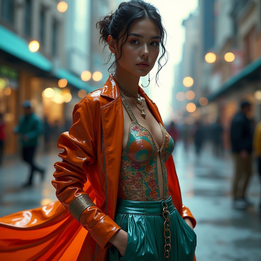 Fashion Icon in Avant-Garde Elegance