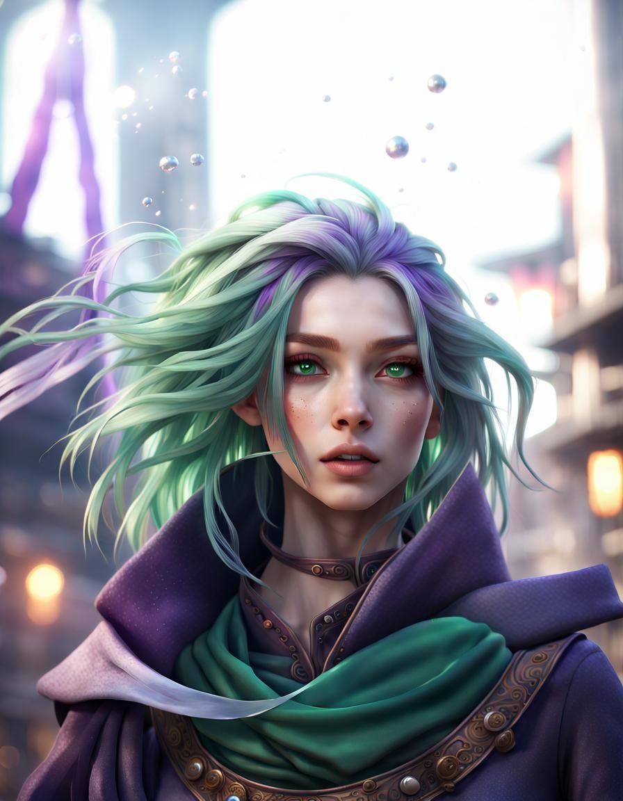 Green-purple element of wind and fire 8 💚💜