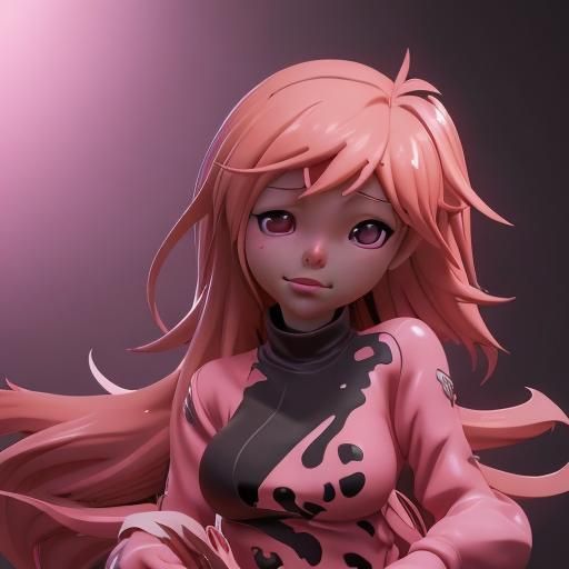 Cute Anime Character in Detailed 3D Art