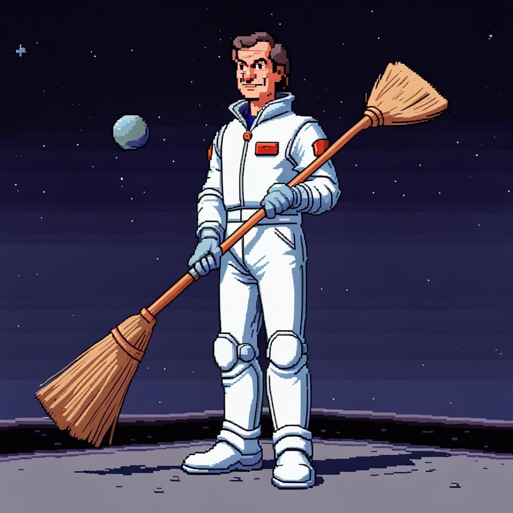 Roger Wilco Pixel Art from Space Quest