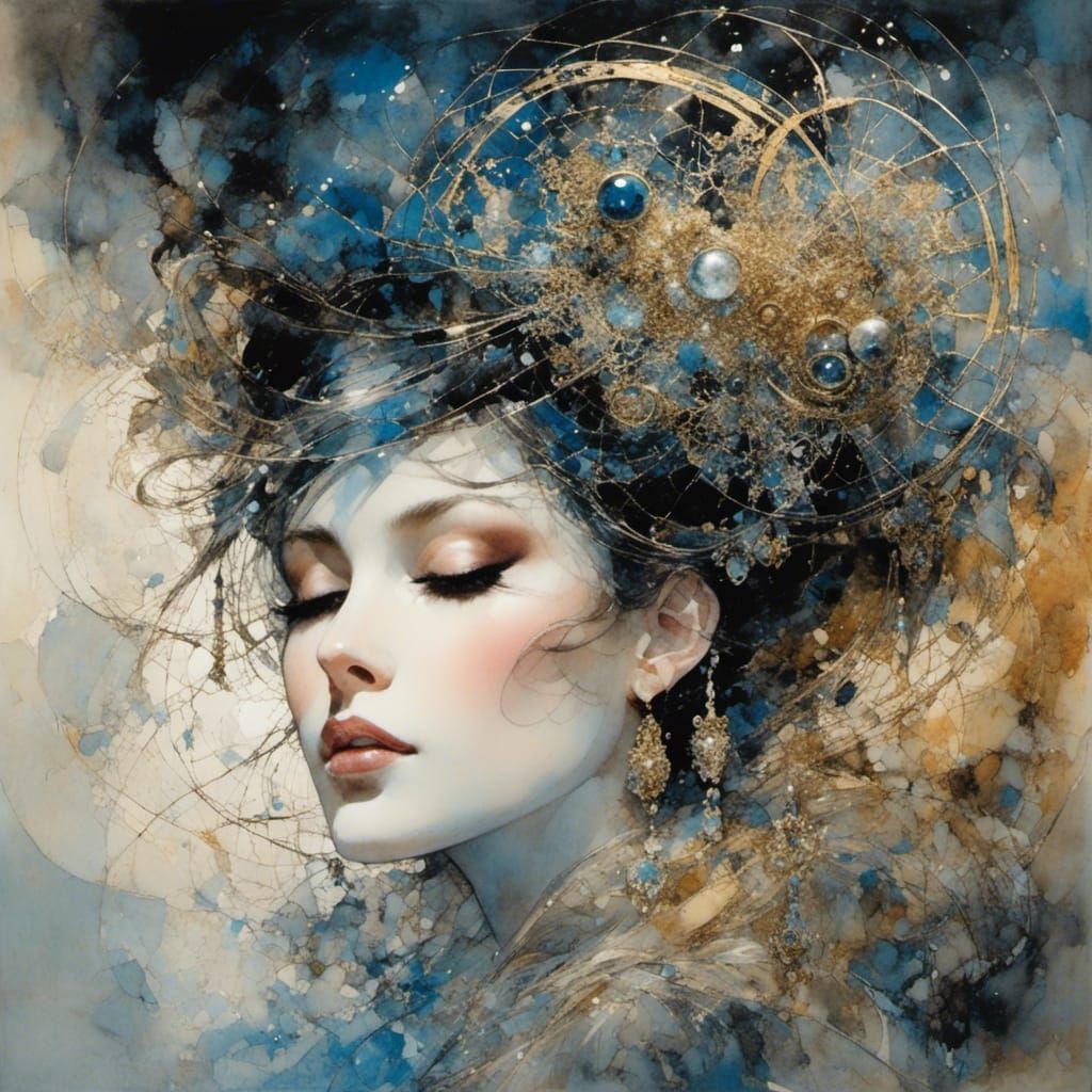 Intricate Zentangle Design with Filigree Details