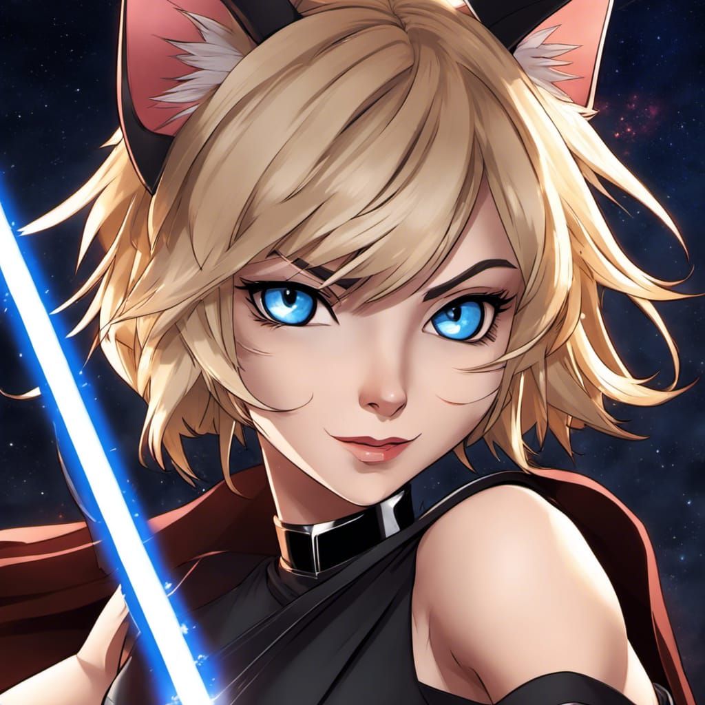 Anime Cat Girl Jedi Sith Portrait