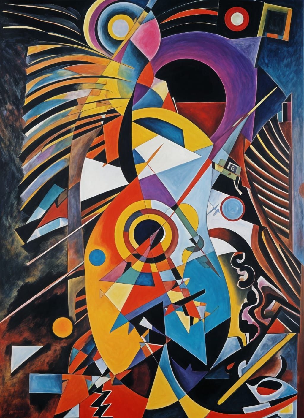 Chaos Reigns: A Hyperrealistic Abstract Painting