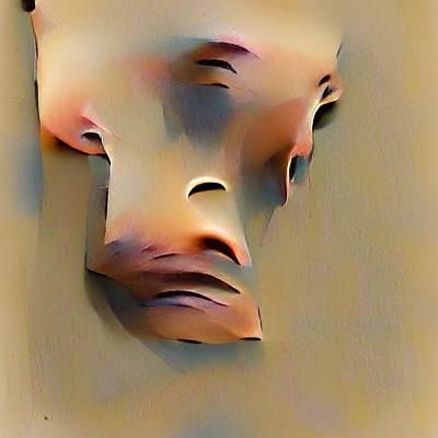 Simple AI Generated Human Face Portrait