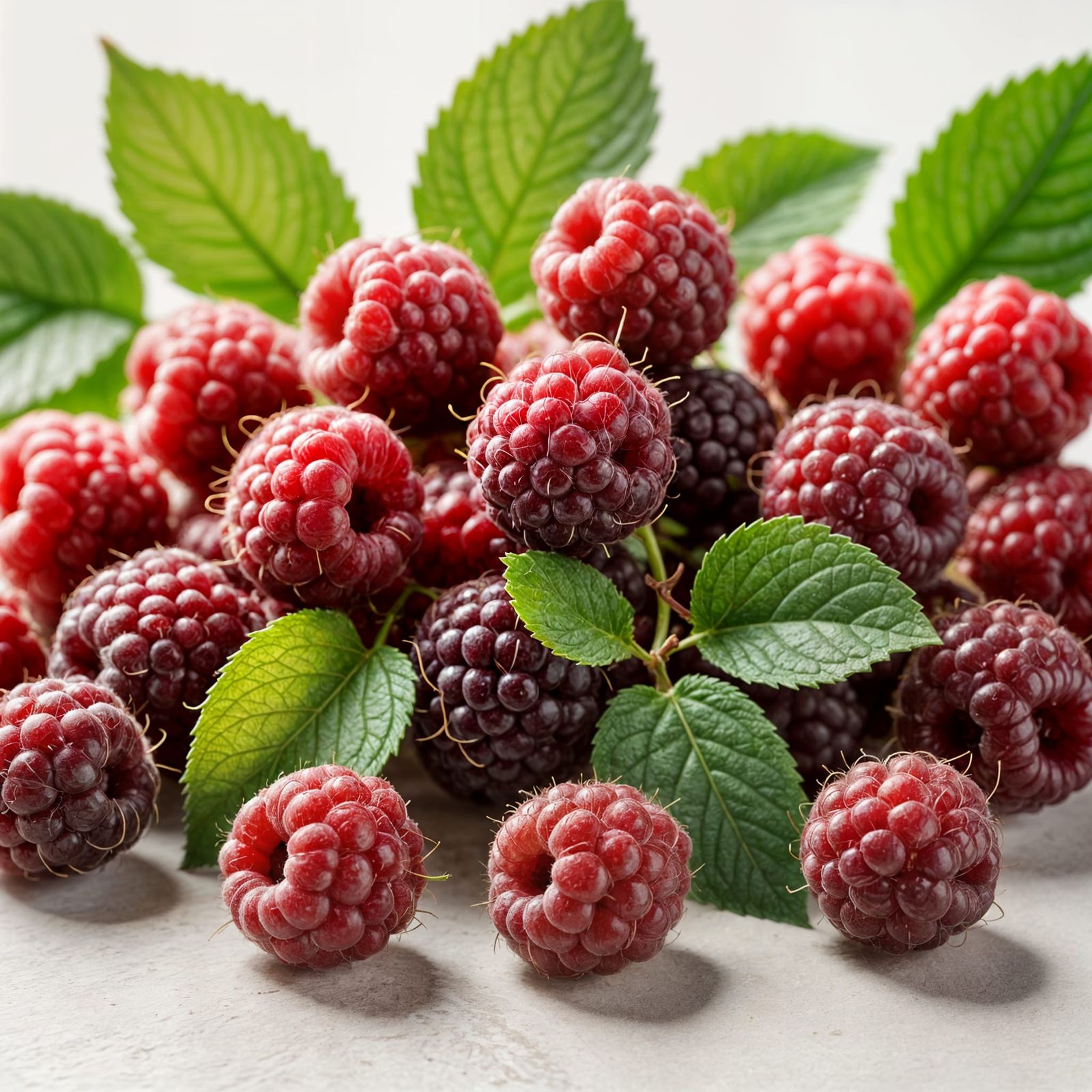 Fresh Raspberries Isolated, Professional Studio Photography