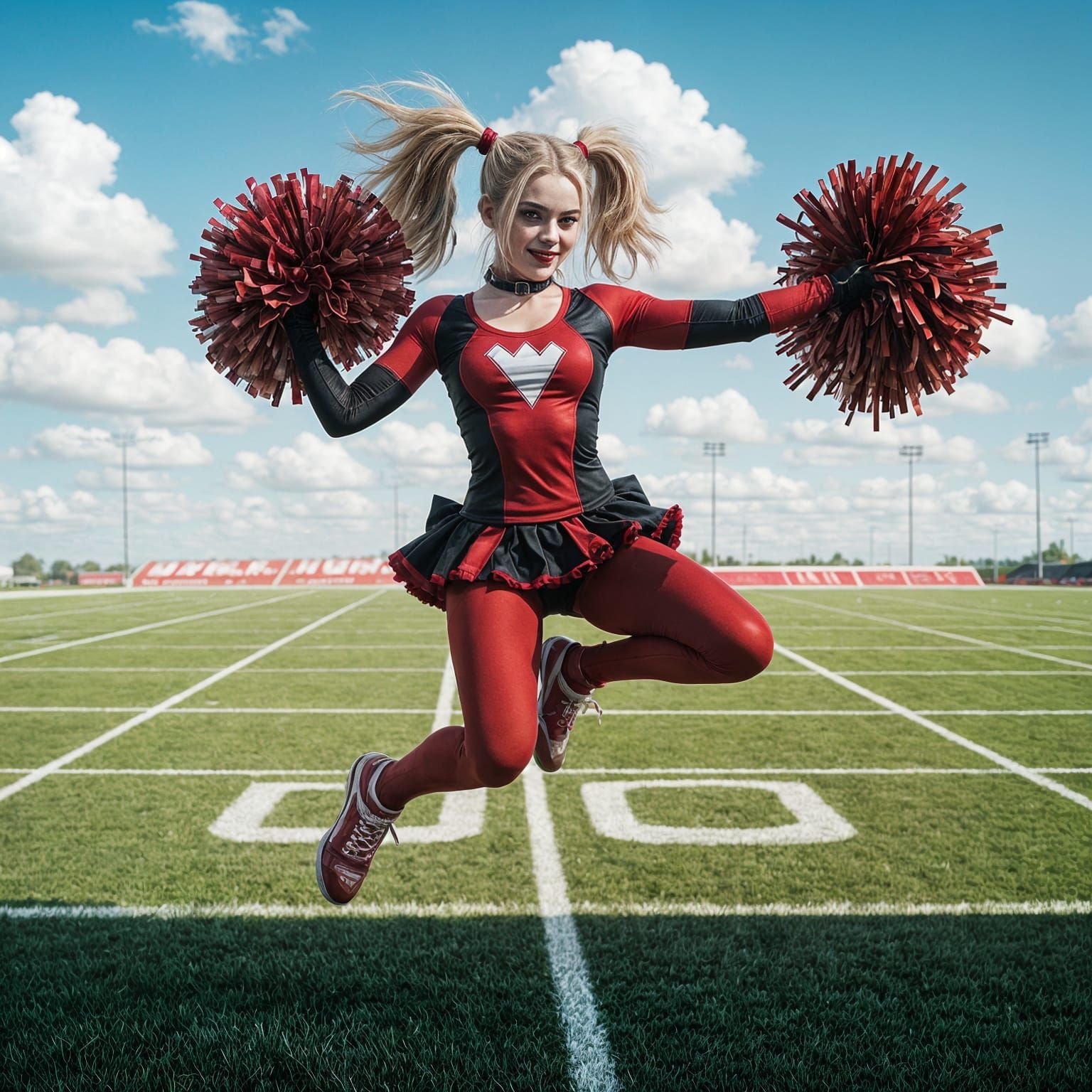 Harley Quinn Cheerleader Epic Cinematic Masterpiece