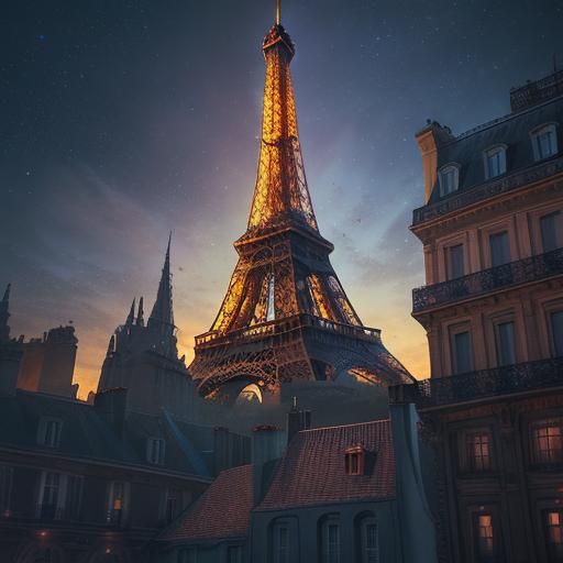 Teddy Squirrel in Paris: Hyperrealistic Digital Art