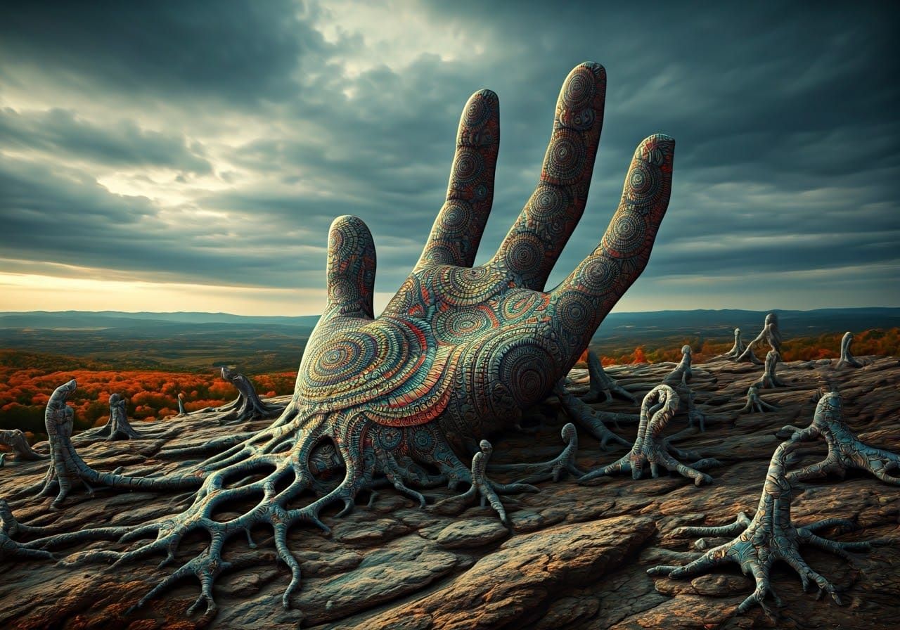 Organic, Surreal Landscapes Emerge from Rocky Plateau in a C...