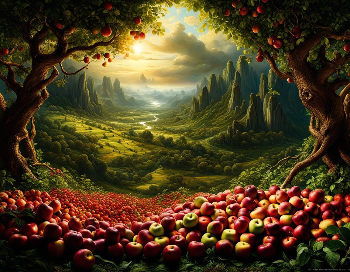 APPLES rolling down the HILL of my EYE