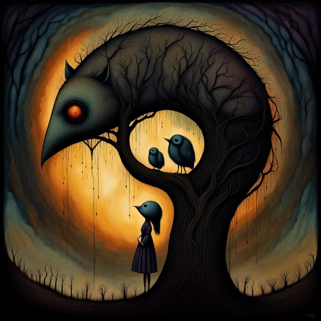 Melancholic Despair: A Lowbrow Art Vision