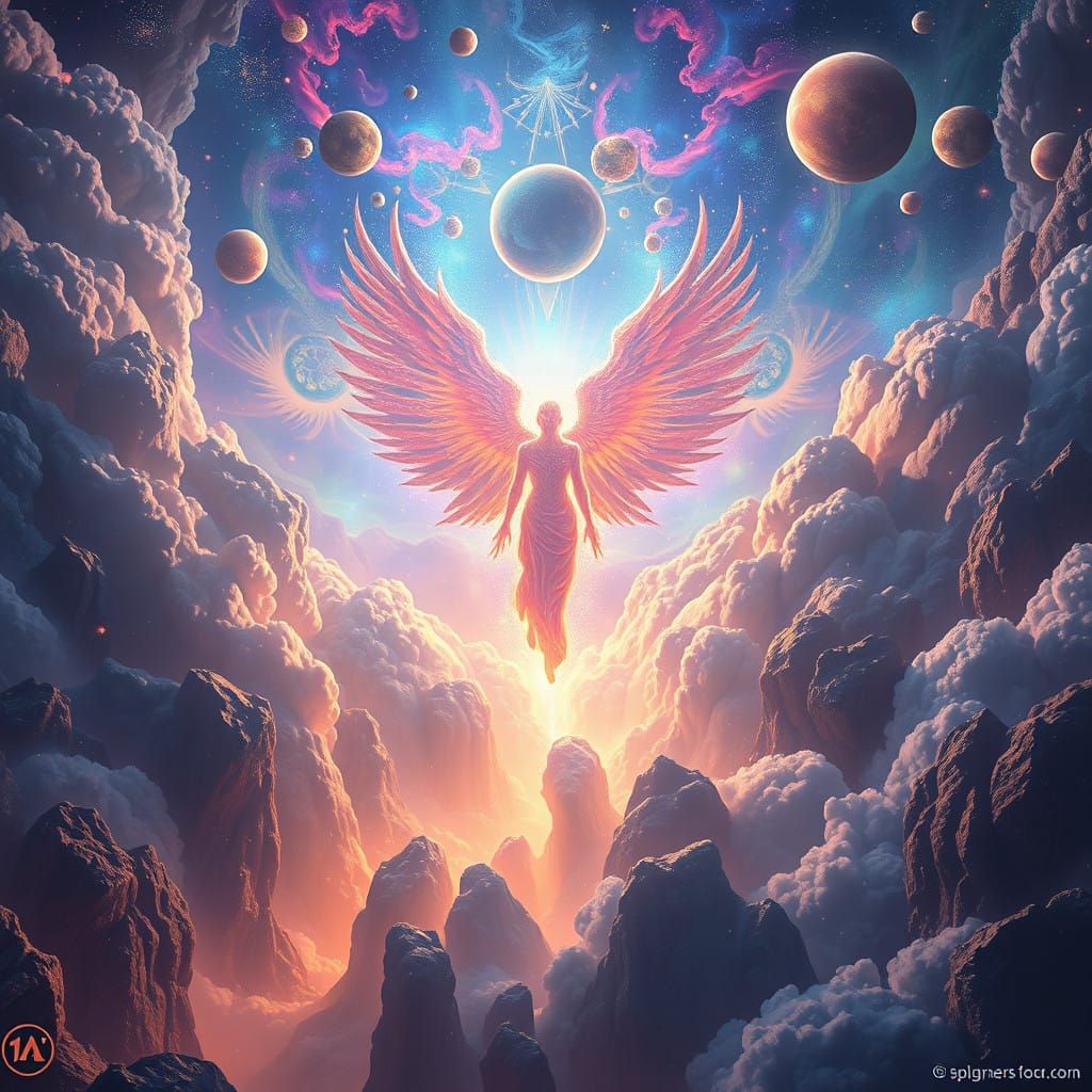 Divine Realm in Vibrant, Detailed Matte Painting Style