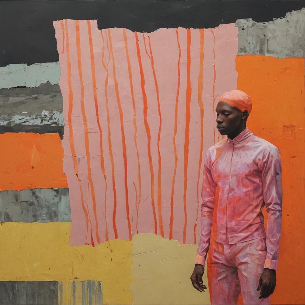 Figures Disappearing into Abstract Landscapes