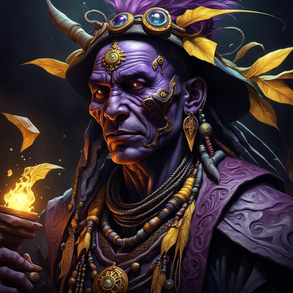 Dark Fantasy Witch Doctor Concept Art